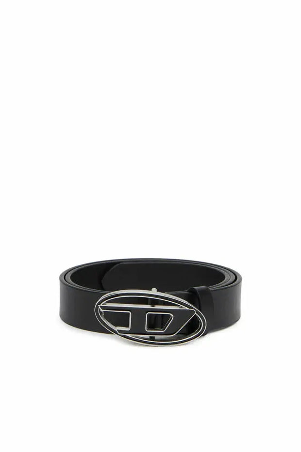 Leather belt with enamelled buckle Diesel