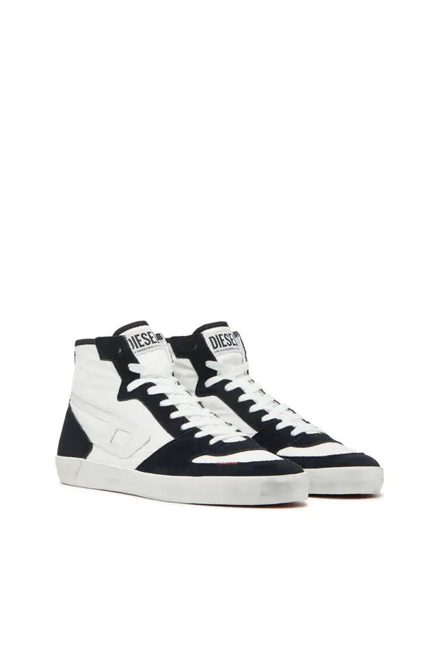 S-Leroji D-Padded-ripstop and suede high-top sneakers Diesel