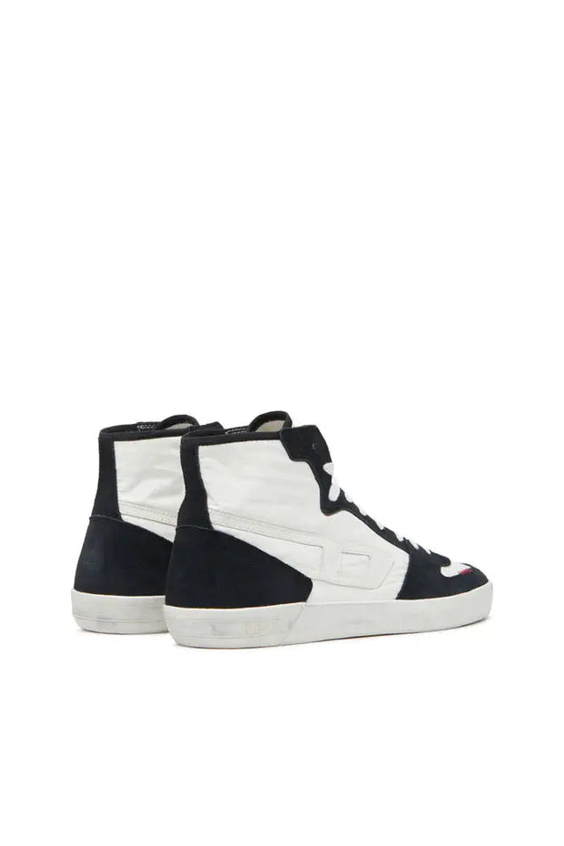 S-Leroji D-Padded-ripstop and suede high-top sneakers Diesel