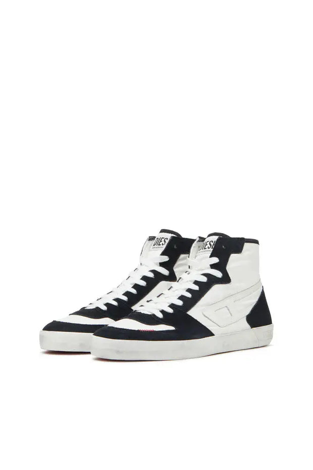 S-Leroji D-Padded-ripstop and suede high-top sneakers Diesel