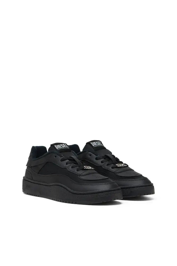 S-Oval Skate-Fabric-panelled leather sneakers Diesel