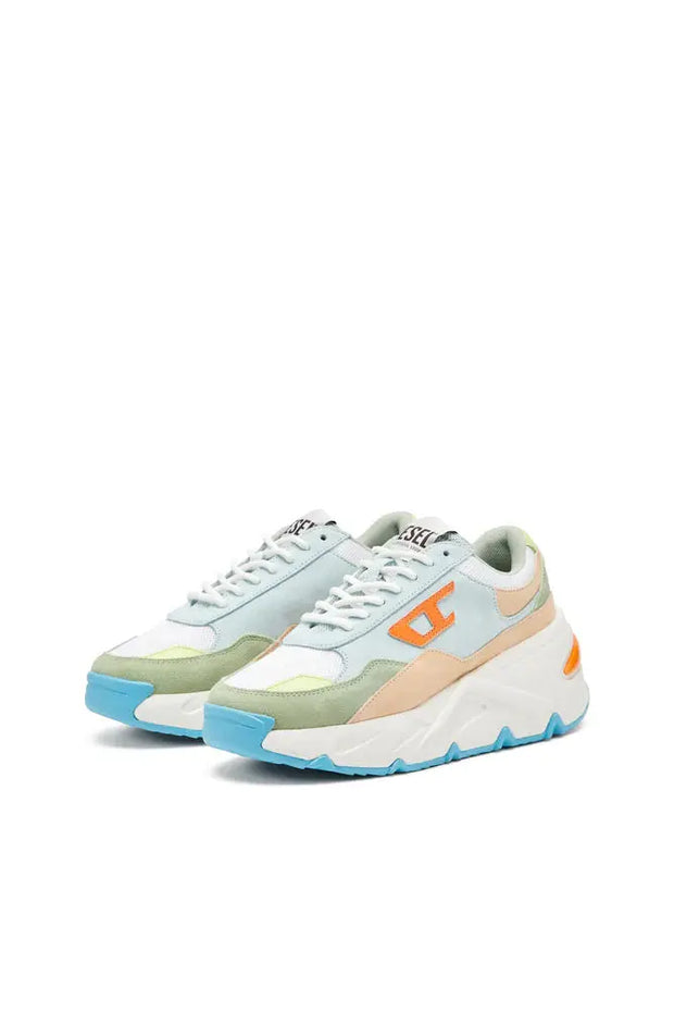 S-Savannah-Platform sneakers in suede and mesh Diesel