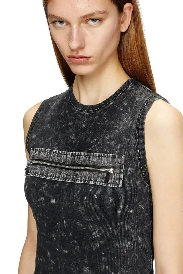 Sleeveless dress with zip detail Diesel