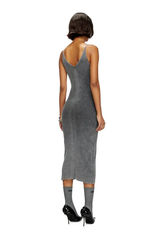 Knit midi dress with contrast pockets Diesel