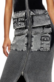 Knit midi dress with contrast pockets Diesel