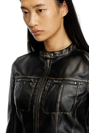 Cropped distressed biker jacket Diesel