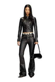 Cropped distressed biker jacket Diesel