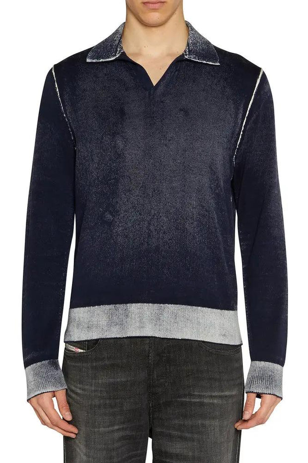 Reverse-print polo jumper Diesel
