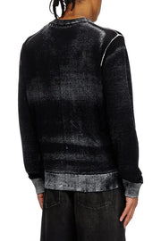 V-neck jumper with reverse print Diesel