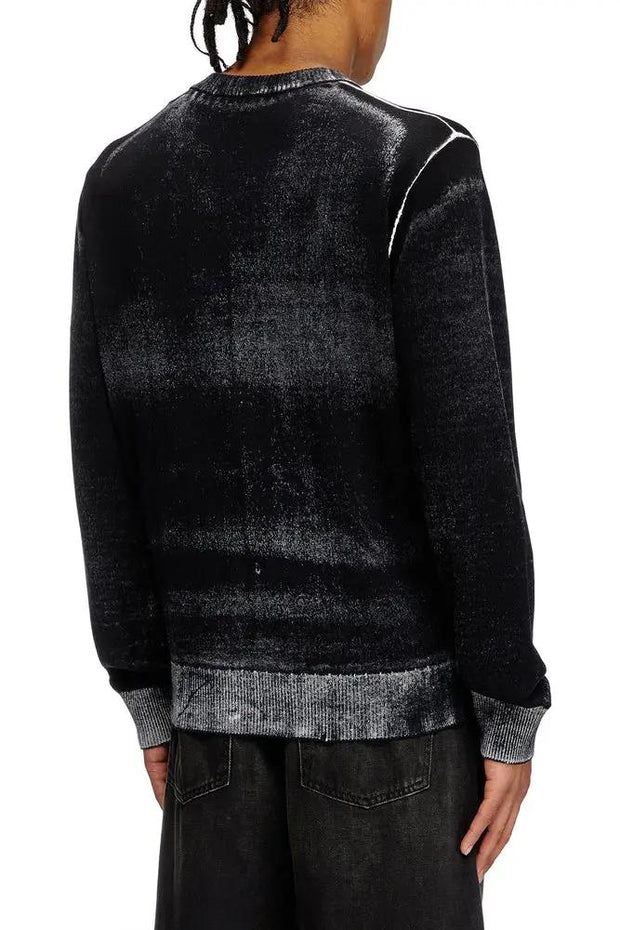 V-neck jumper with reverse print Diesel
