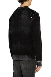 V-neck jumper with reverse print Diesel