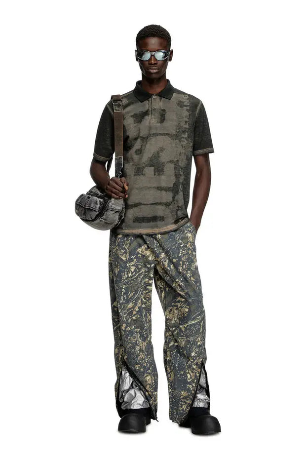 Polo shirt with water print logo Diesel