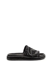 Sa-Slide D-Distressed denim slides Diesel
