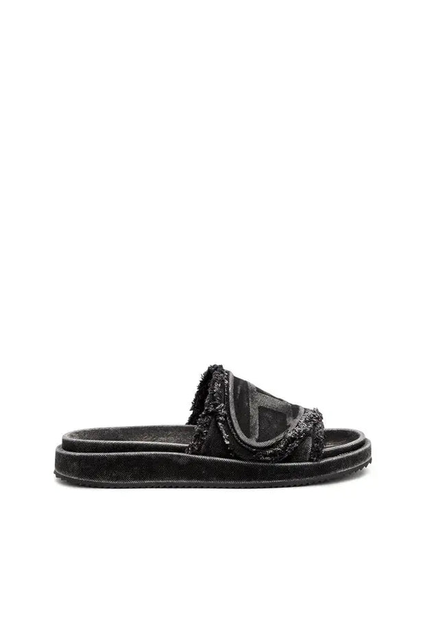 Sa-Slide D-Distressed denim slides Diesel