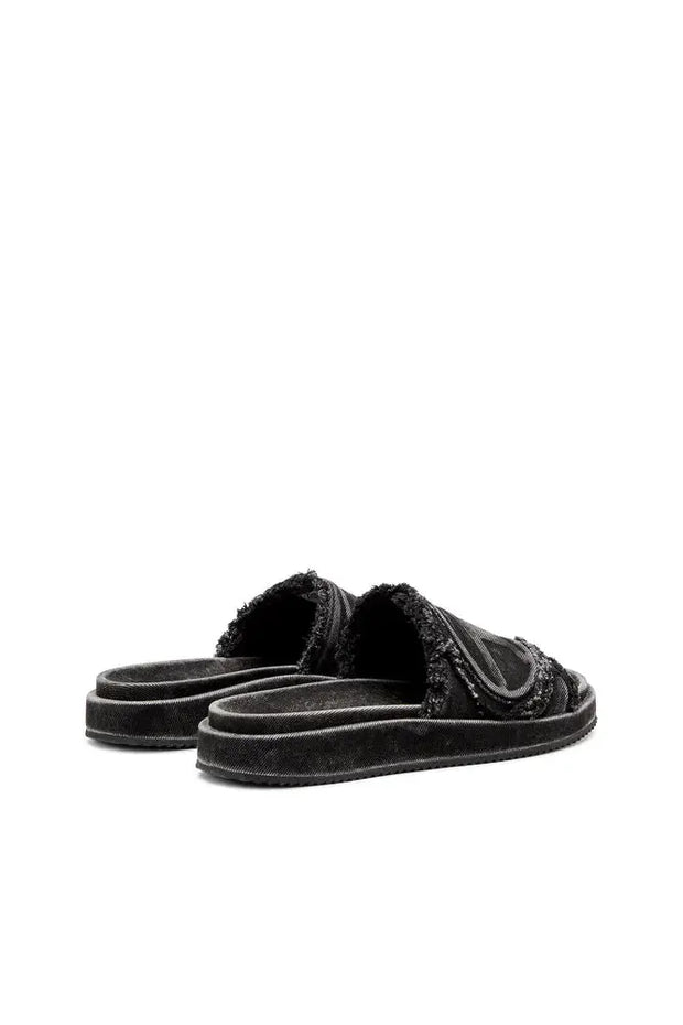 Sa-Slide D-Distressed denim slides Diesel