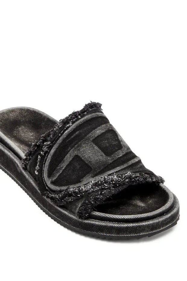 Sa-Slide D-Distressed denim slides Diesel