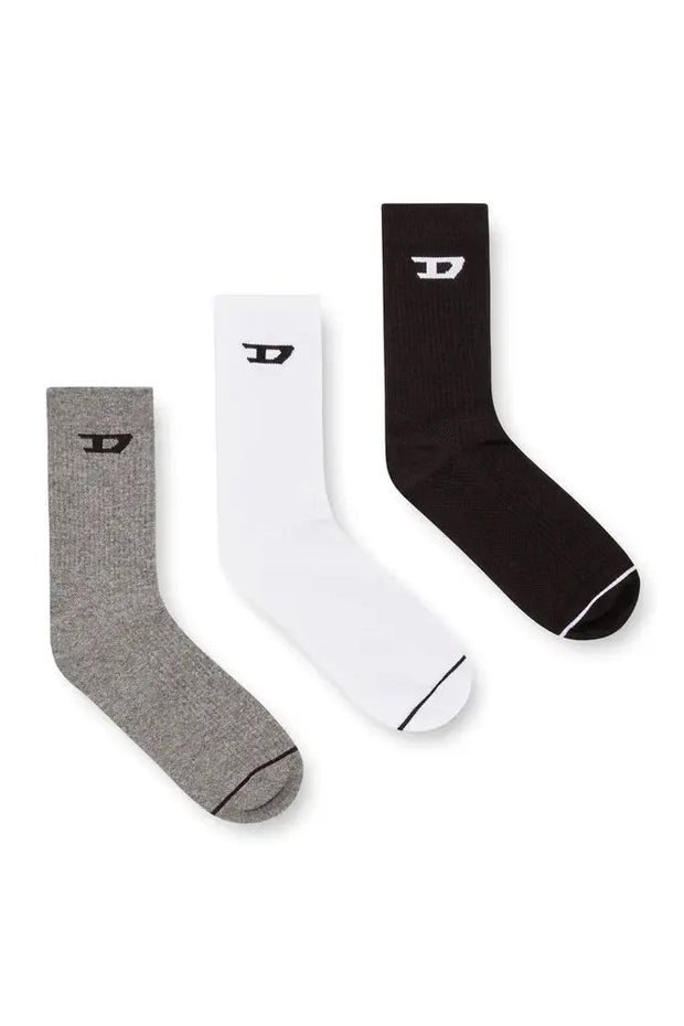 Three-pack ribbed socks with D logo Diesel