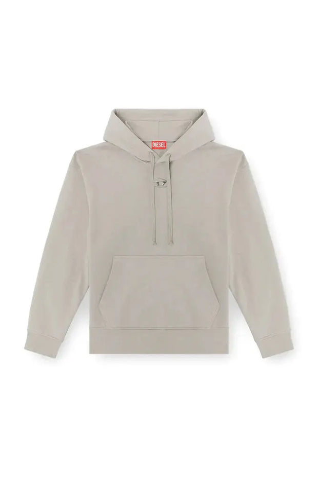 Hoodie with metallic logo Diesel