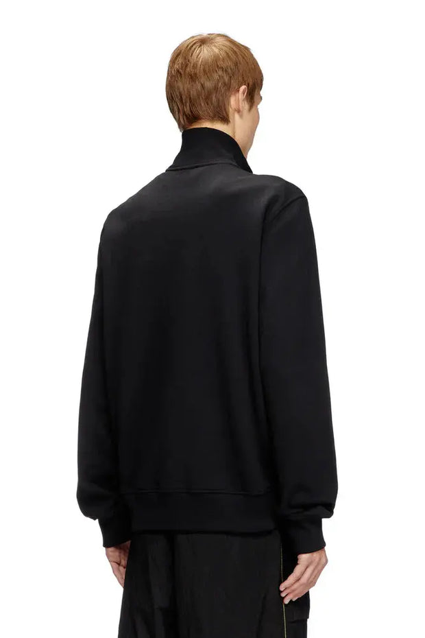 Zip-up sweatshirt with metallic logo Diesel