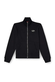 Zip-up sweatshirt with metallic logo Diesel