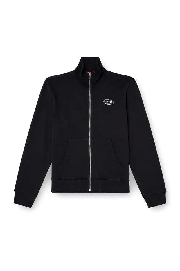 Zip-up sweatshirt with metallic logo Diesel