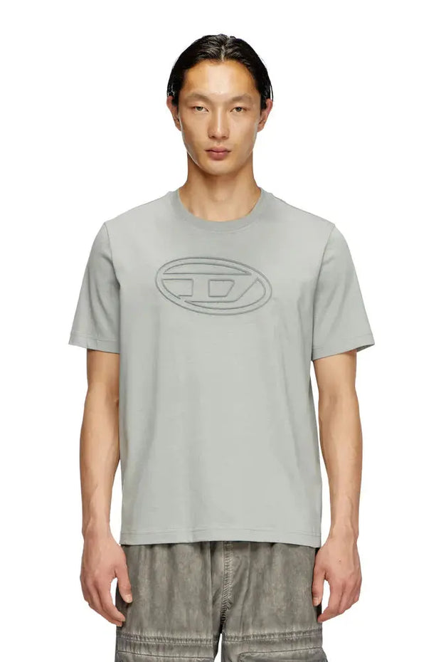 T-shirt with embossed Oval D Diesel