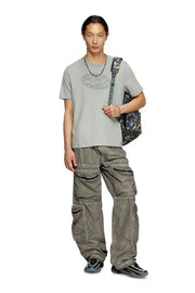 T-shirt with embossed Oval D Diesel