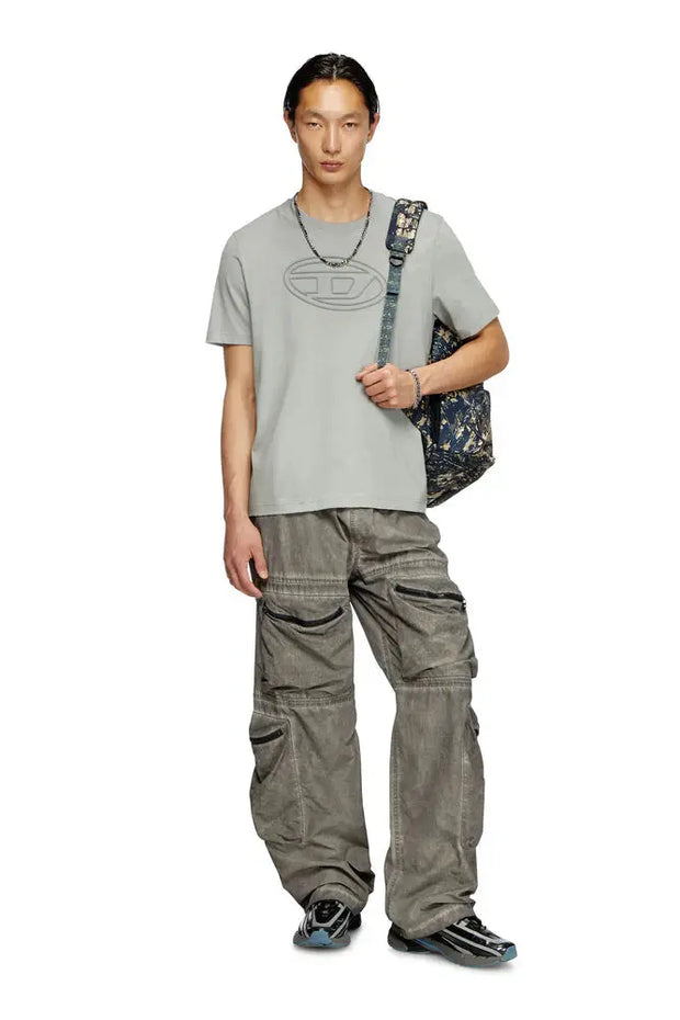 T-shirt with embossed Oval D Diesel