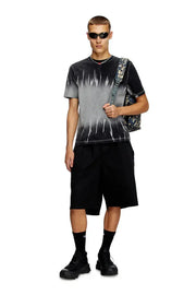 Tie-dye T-shirt with logo embroidery Diesel