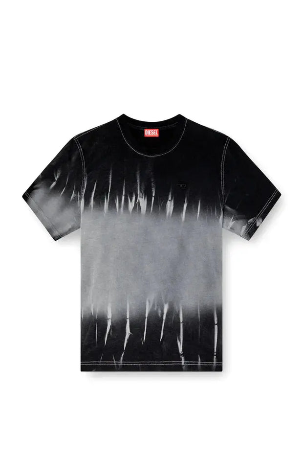 Tie-dye T-shirt with logo embroidery Diesel