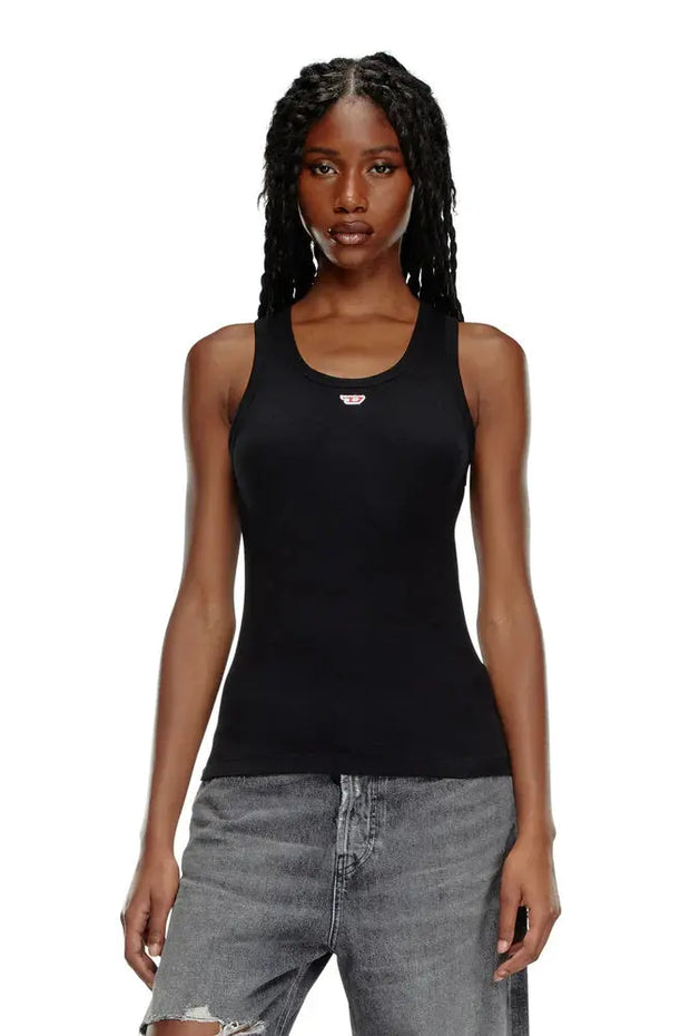 Tank top with embroidered D patch Diesel