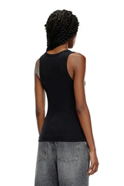 Tank top with embroidered D patch Diesel