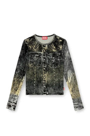 Long sleeve top with jacket print Diesel