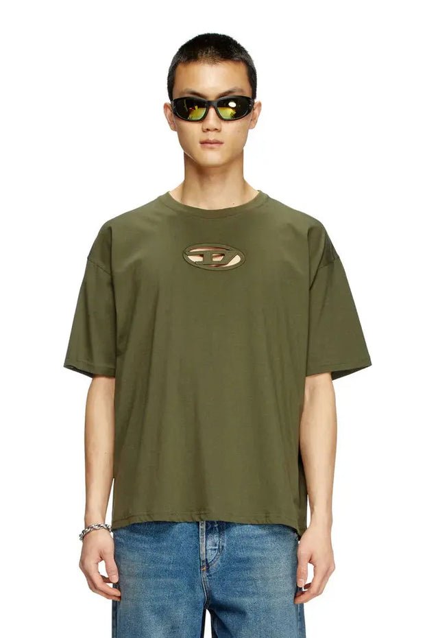 T-shirt with embroidered Oval D Diesel