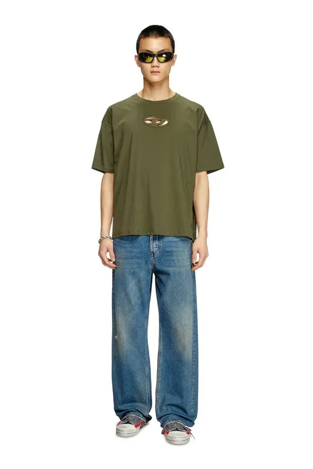 T-shirt with embroidered Oval D Diesel
