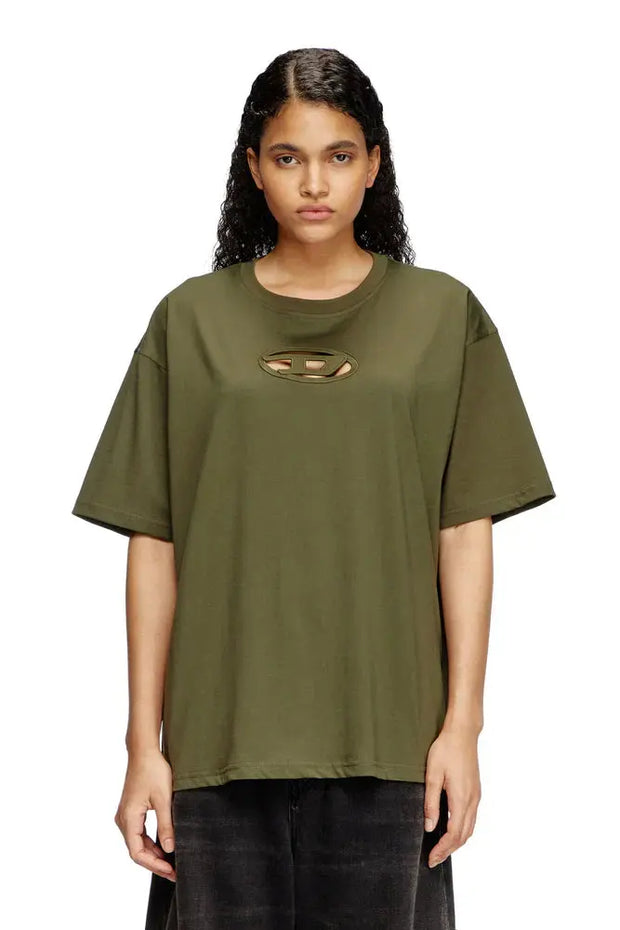 T-shirt with embroidered Oval D Diesel