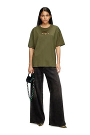 T-shirt with embroidered Oval D Diesel