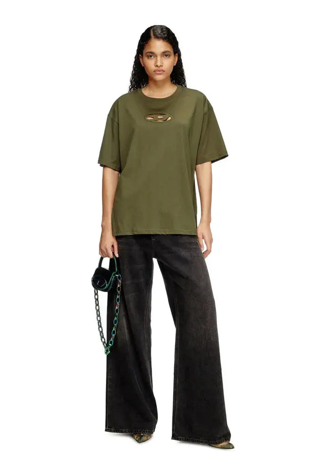 T-shirt with embroidered Oval D Diesel