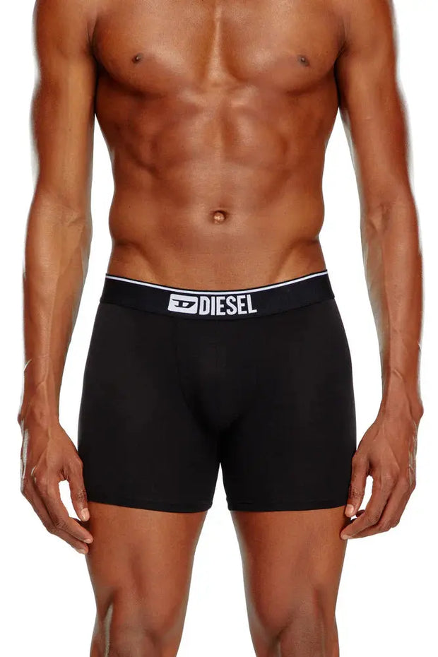 Three-pack of plain long boxer briefs Diesel