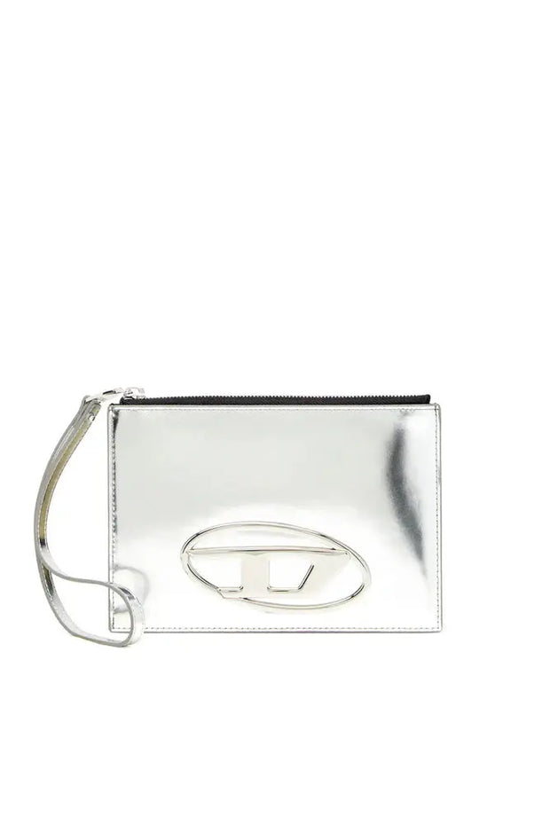 Zipped pouch in mirror leather Diesel