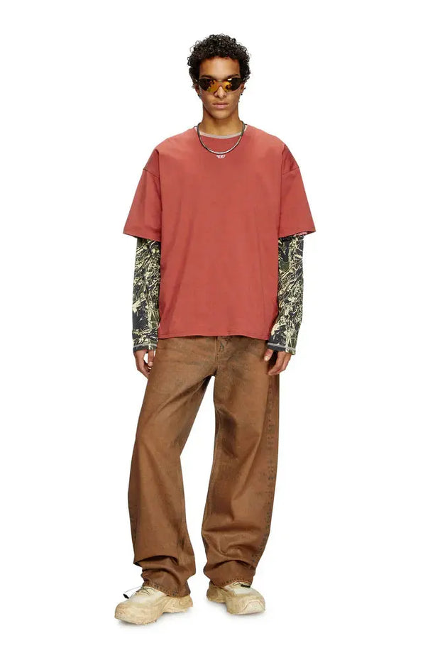 T-shirt with embroidered D patch Diesel