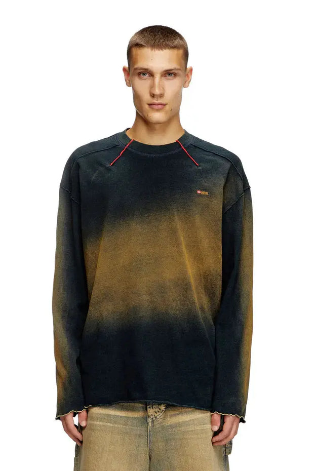 Faded long-sleeve T-shirt with micro logo Diesel