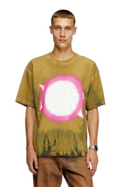Tie-dye T-shirt with spotlight print Diesel