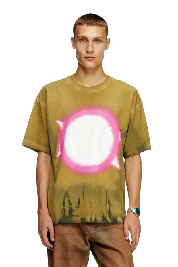 Tie-dye T-shirt with spotlight print Diesel