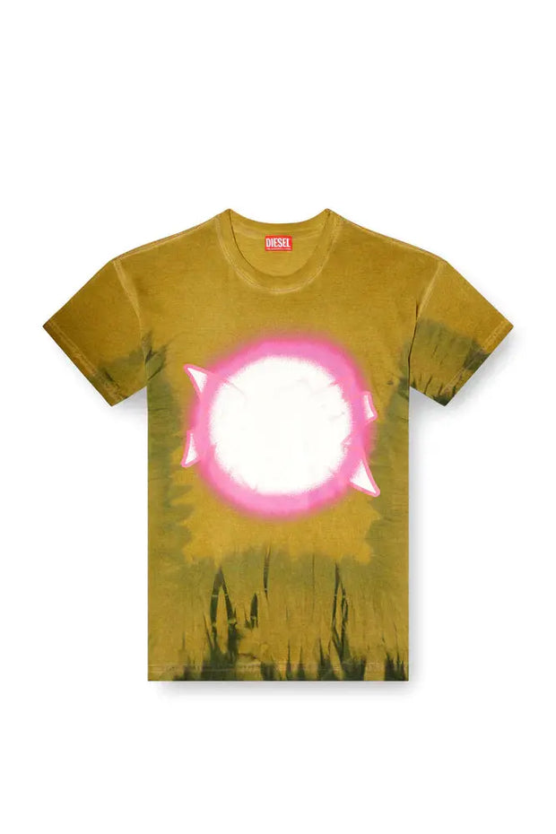 Tie-dye T-shirt with spotlight print Diesel