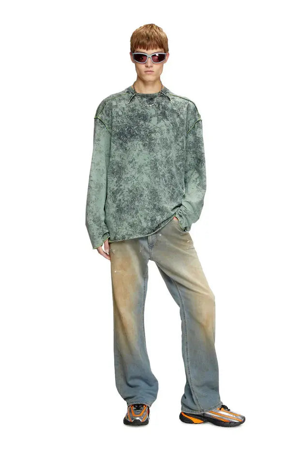 Treated long-sleeve T-shirt Diesel