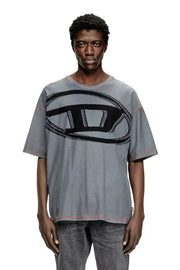 T-shirt with raw jacquard logo Diesel