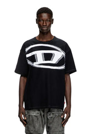 T-shirt with raw jacquard logo Diesel