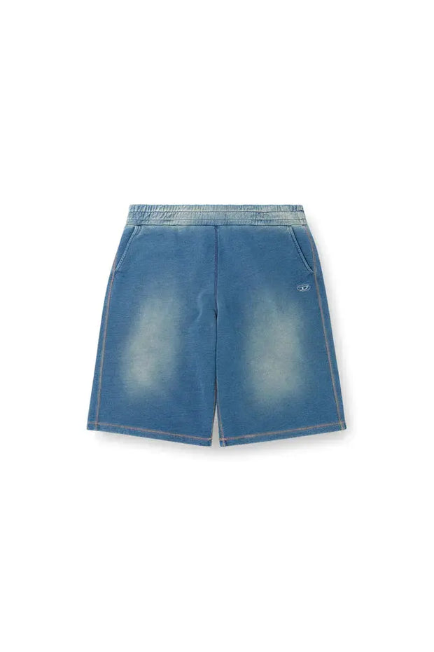 Faded indigo sweat shorts Diesel