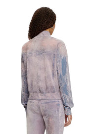 Trompe l'oeil flocked zip-up sweatshirt Diesel